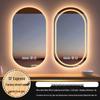 Oval LED Smart Vanity Mirror, Anti-Fog, Wall-Mounted for Bathroom Use.
