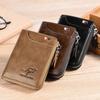 Mens Wallet Leather Business Card Holder Zipper Purse Luxury Wallets for Men Protection Purses