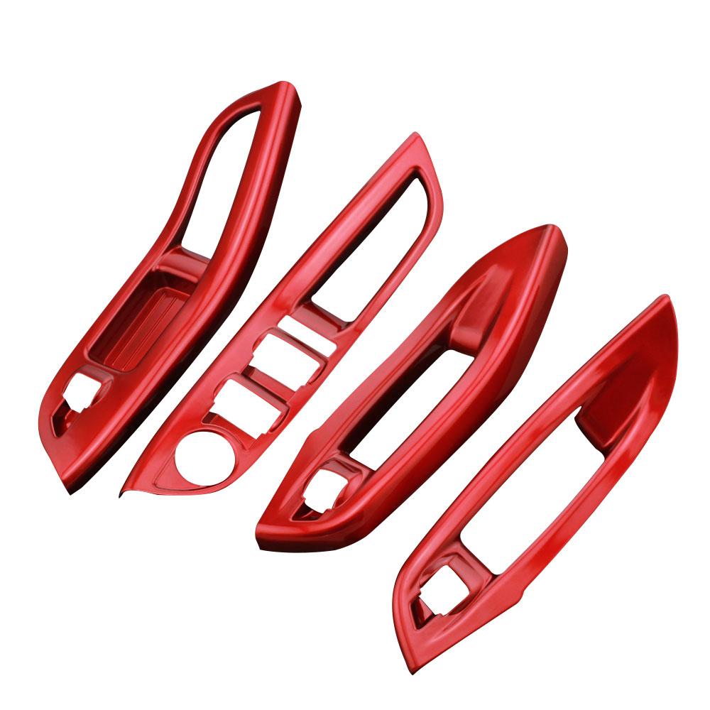 For Ford Focus 3 MK3 2015 2016 2017 2018 LHD Door Window Lifter Panel Frame Decoration Cover Trim Sticker Interior Accessories