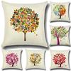 Fashionable Pillows Pastoral Fresh Cartoon Flower Tree Pattern Pillow Creative Home Pillow Case Does Not Include Core
