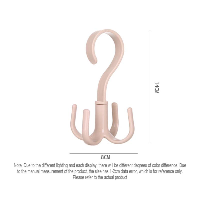 Вращающиеся крючки-вешалки Органайзер для гардероба Экономия места Стойка для одежды для хранения сумок, обуви, ремней, шарфов