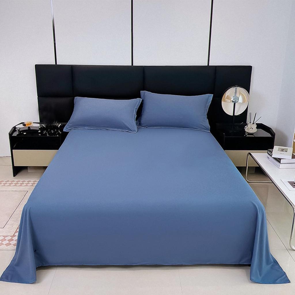 Solid Color Bed Sheet Set, Cotton Household Bedding, Dormitory Bedding, Plain Sheet For Twin Size Beds, Soft Cotton Bed Linen