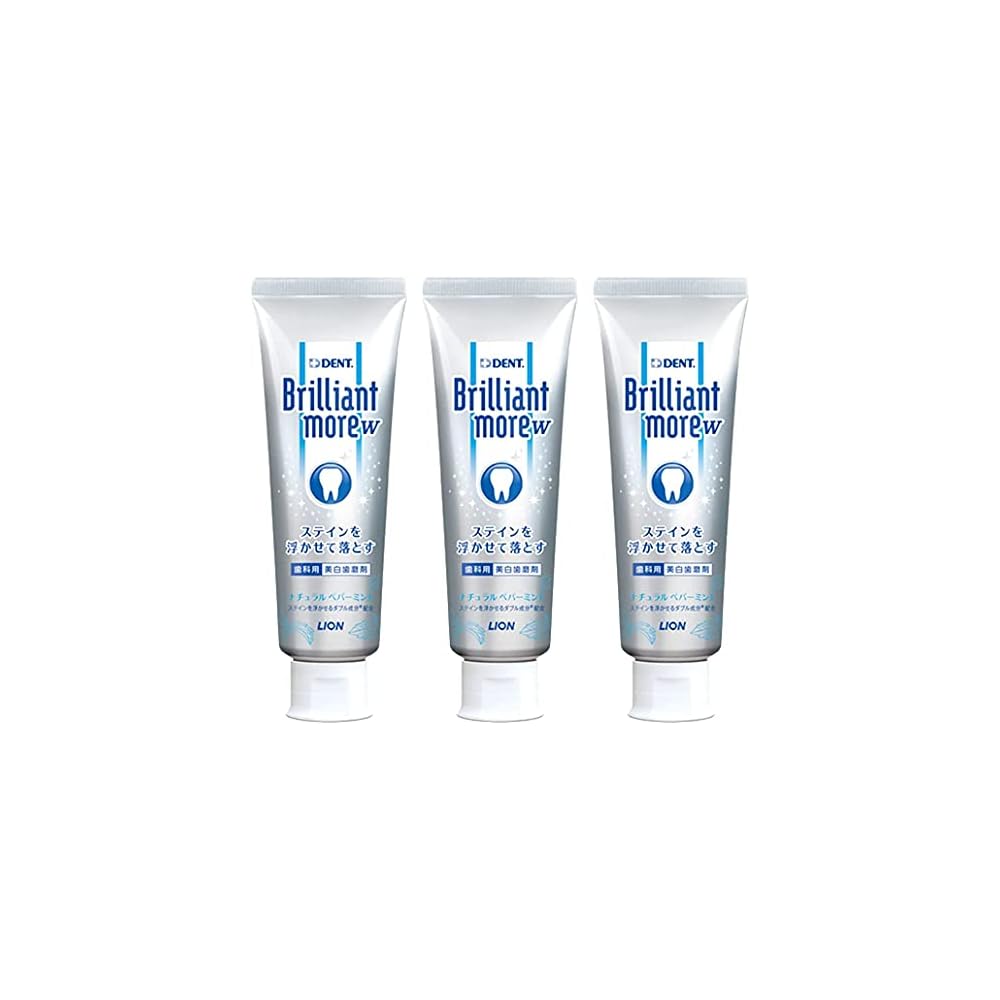 Brilliant More Whitening Двойная натуральная мятная зубная паста 90 г Упаковка из 3 штук