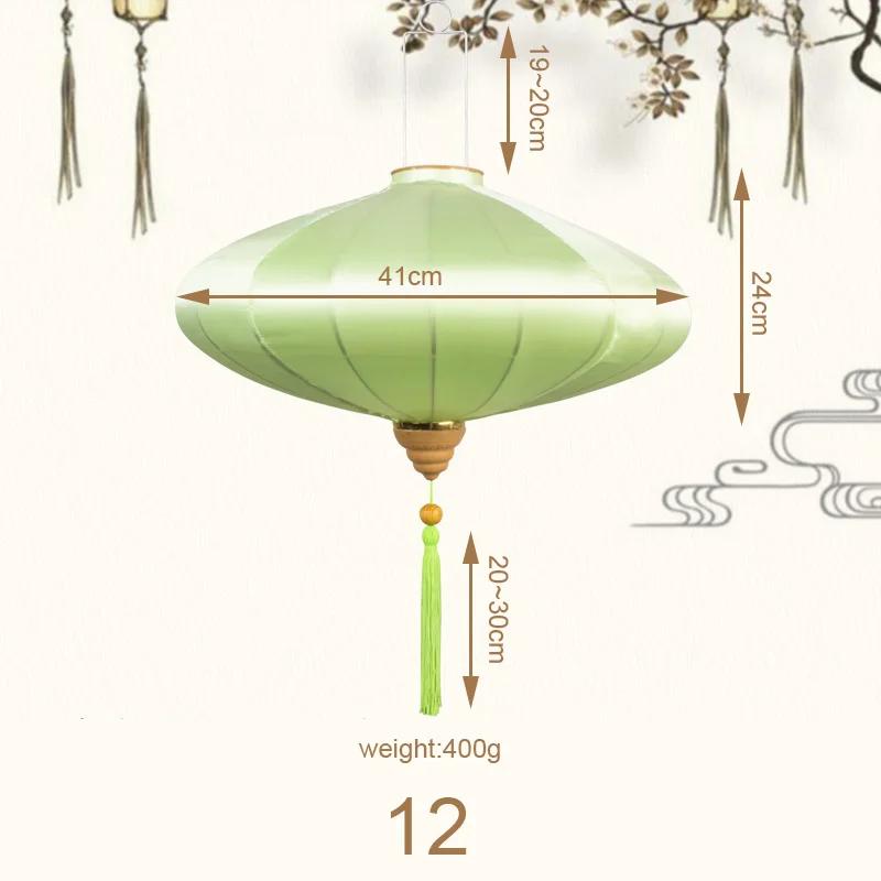 12/14 дюймов Древний стиль Китайский ретро шелковая ткань Вьетнам Дворцовый фонарь Водонепроницаемый Середина осени Свадебный фестиваль Декор Фонари