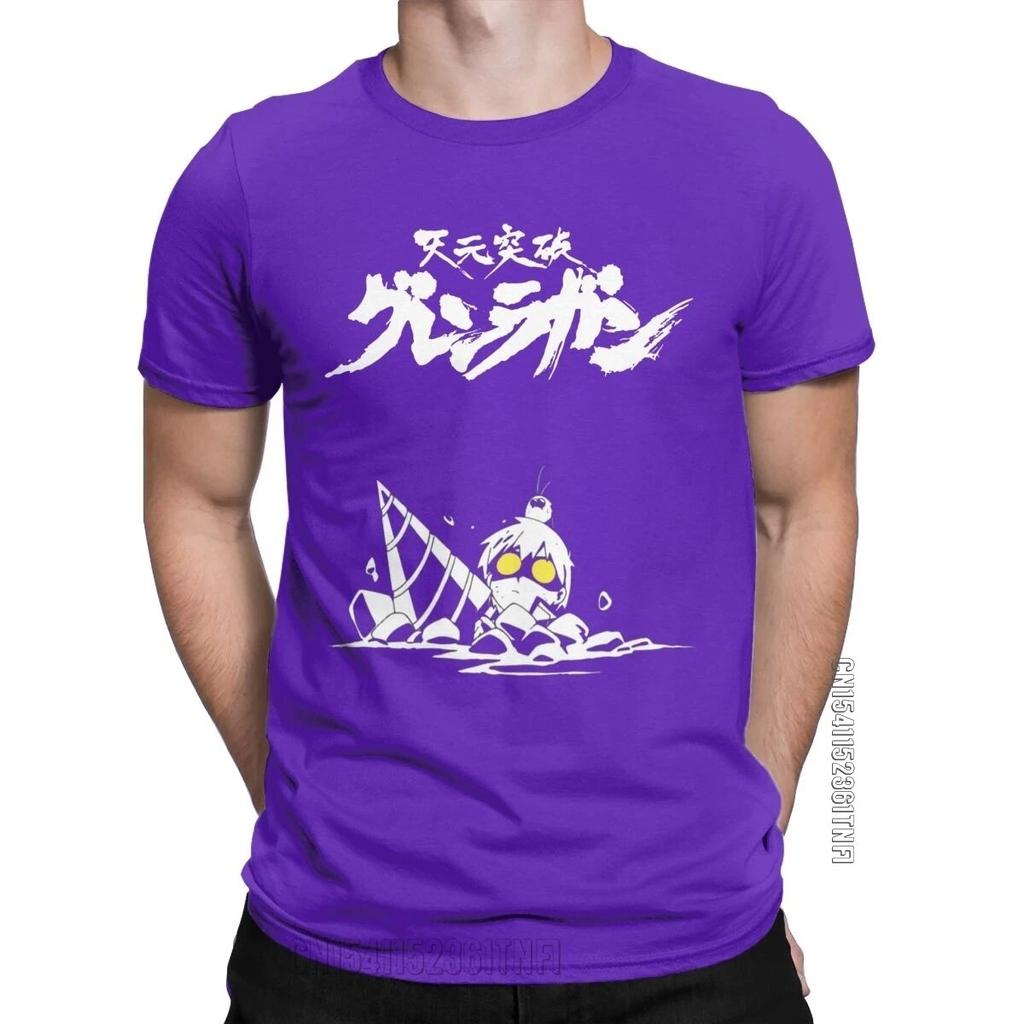 Новинка Tengen Toppa Gurren Lagann футболка унисекс хлопковые футболки с круглым вырезом классические футболки с короткими рукавами одежда для подарка на день рождения