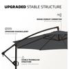10ft Patio Umbrellas Offset Outdoor Umbrella Cantilever Hanging Umbrellas w/Infinite Tilt,