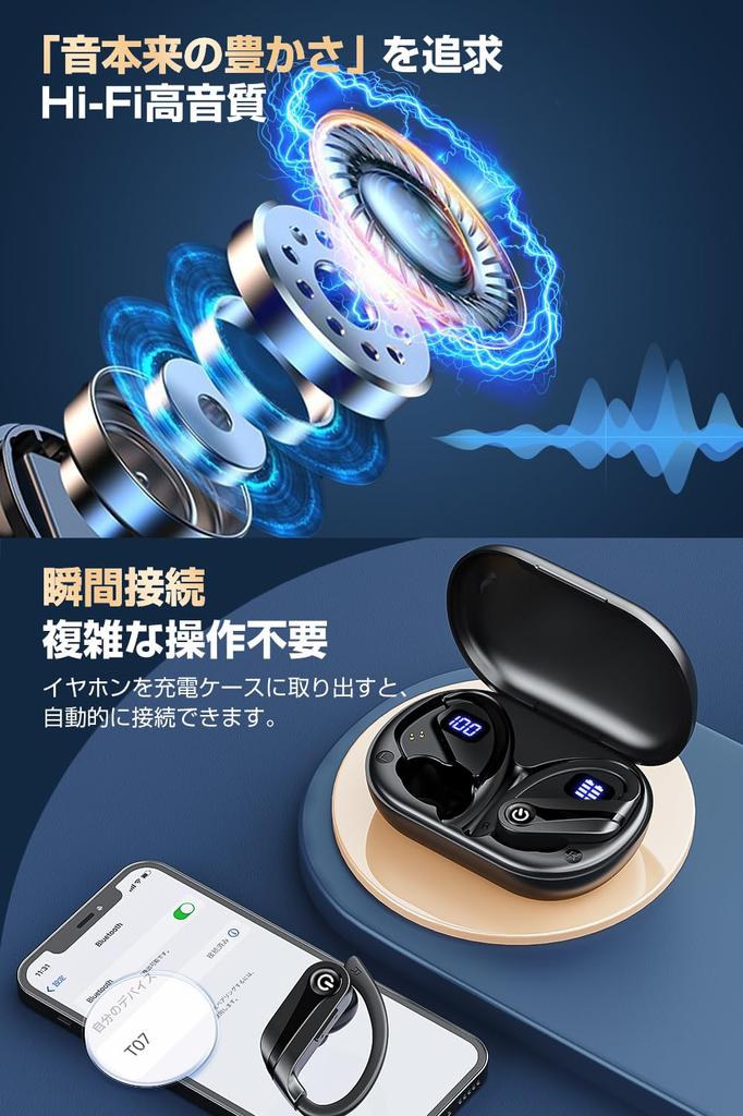 Новые Bluetooth Беспроводные Наушники Bluetooth с до 48 часов работы Bluetooth Удобный светодиодный индикатор уровня заряда батареи Bluetooth Раздельное левое и Автоматическое мгновенное