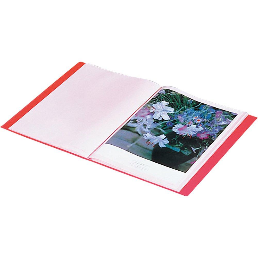 Папка-регистратор King Jim Clear с цветной основой, 20 карманов, формат А4, вертикальная, синяя, 132C-B