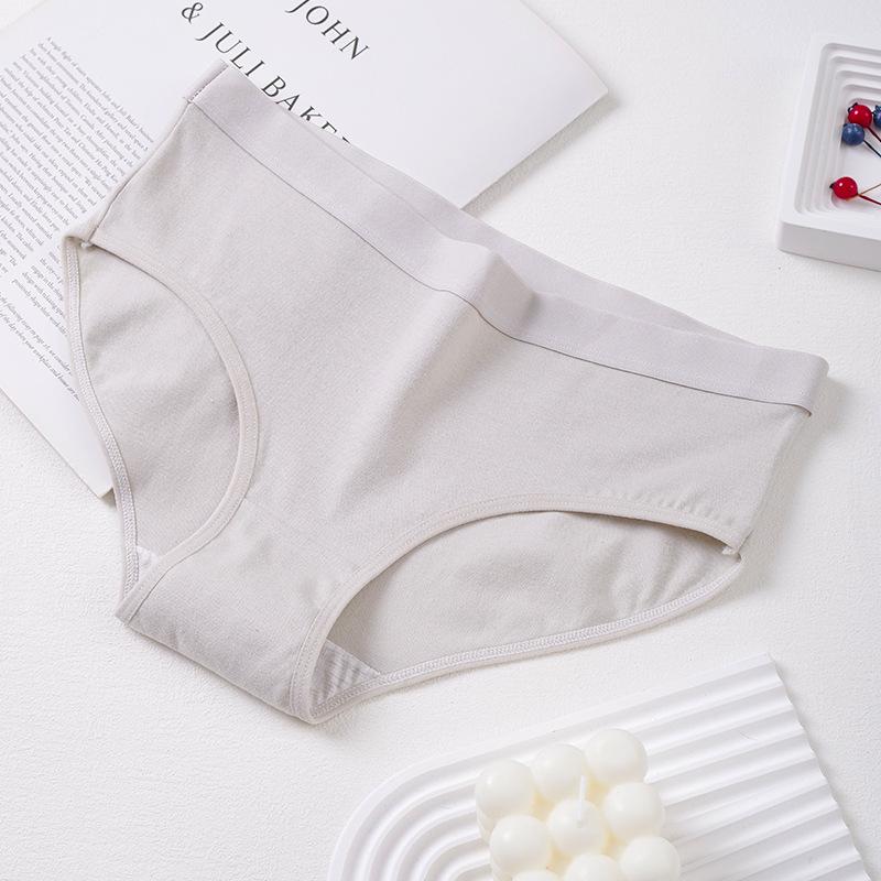 Женское нижнее белье из чистого хлопка, трусы со средней посадкой, дышащие, облегающие бедра, треугольные трусики