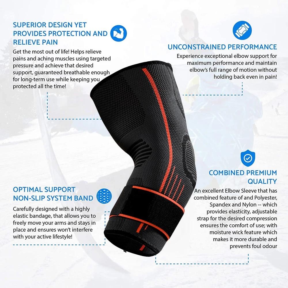 For Elbow Support Piece 1 Tennis Elbow Elbow Compression Sleeve Support For Men And Women Adjustable Exercise Band