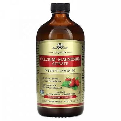 Цитрат кальция и магния с витамином D3, жидкий, натуральный, 16 жидких унций (473 мл)