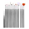 15Pcs Nail Brush Gel Brush For Manicure Acrylic UV Gel Extension Pen Nail Polish Painting Drawing Brush Liner Nail Brush