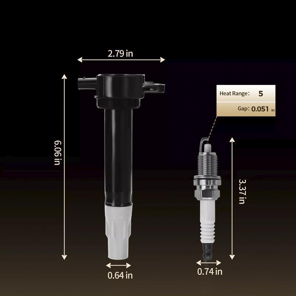 6 шт. Катушка зажигания и свечи зажигания UF502 для Dodge Chrysler 3.5L 4.0L