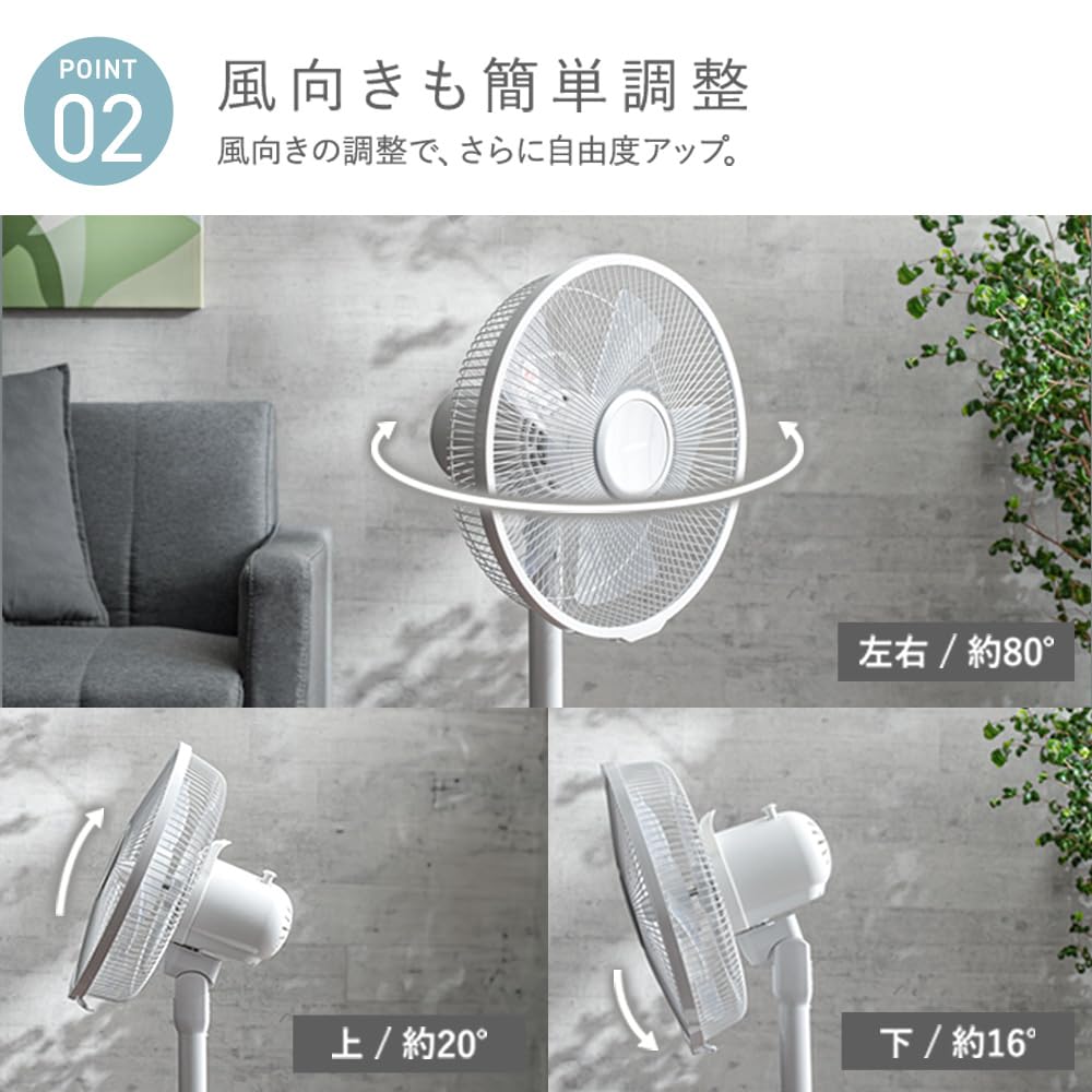 Экономия Iris Ohyama Осциллирующий 3 уровня таймера воздуха для гостиной Белый [измерения мощности] Вентилятор, Громкость, Функция, Вентиляция, Вентилятор, PF-301RA-W