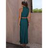 Summer Women's Sexy Bib Top Draped Halter Long Skirt Casual Fashion Suit Women's Evening Dresses