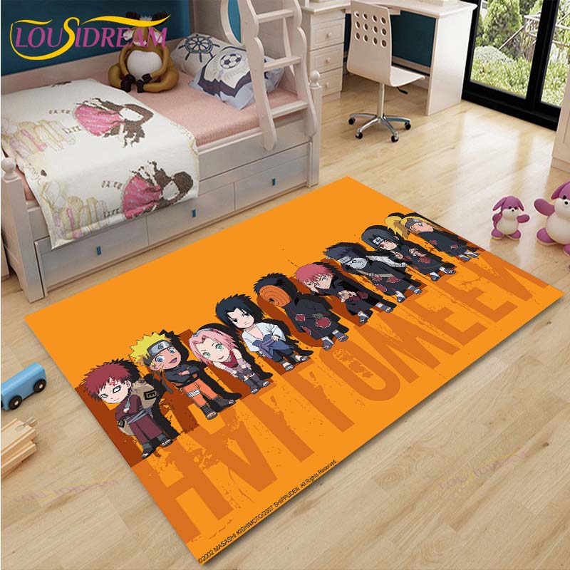 New Cartoon Naruto Carpets Kids Crawling Carpets Living Room Tea Table Mats Bedroom Rug Washable Floor Mats Household Area Mat