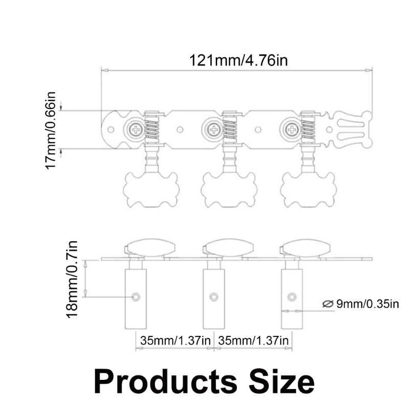Vintage Classical Guitar Machine Head Tuners  Left Right Hand Guitar Tunings Pegs Key for Acoustics Guitar Part