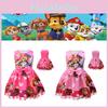 Paw Kids Patrol Girls Bow Dress Short Sleeve Cosplay Costume Party Princess