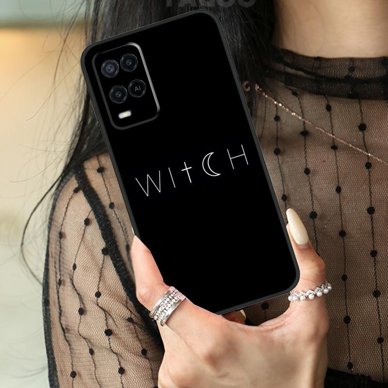 Чехол-ужастик Лунная Ведьма на Хэллоуин Для Oppo A5 Pro A15 A17 A57 A77 A18 A38 A58 A78 A98 A94 A74 A54 A40 A60 A80 A96 A76 A16