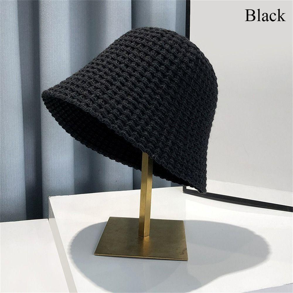 Crochet Knitted Fisherman Hat Soft Basin Hat Casual Skull Hat Autumn Winter