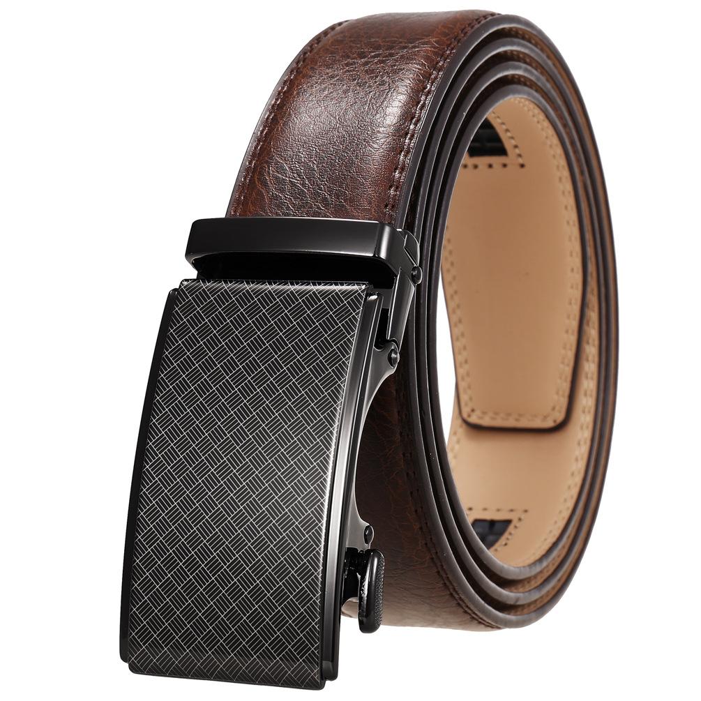 Модный ремень с автоматической пряжкой, мужской ремень из коровьей кожи, ремень из сплава Ly36-24872-1