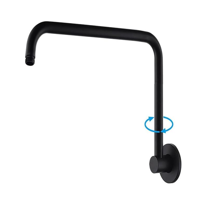 Душевая штанга с вращением на 360 градусов, удлинительная штанга для дождевой душевой лейки с фланцем, регулируемое удлинение для стандартной ванной комнаты