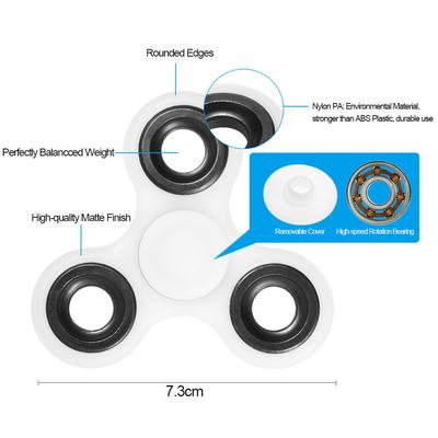 Tri Fidget Spinner 360 градусов Спиннер для рук и пальцев Гибридный вращающийся подшипник Спин-виджет Фокусная игрушка Нейлон PA