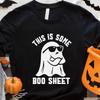 Эта футболка 'Some Boo Sheet', Смешная футболка на Хэллоуин, Футболка с призраком на Хэллоуин, Новая унисекс футболка