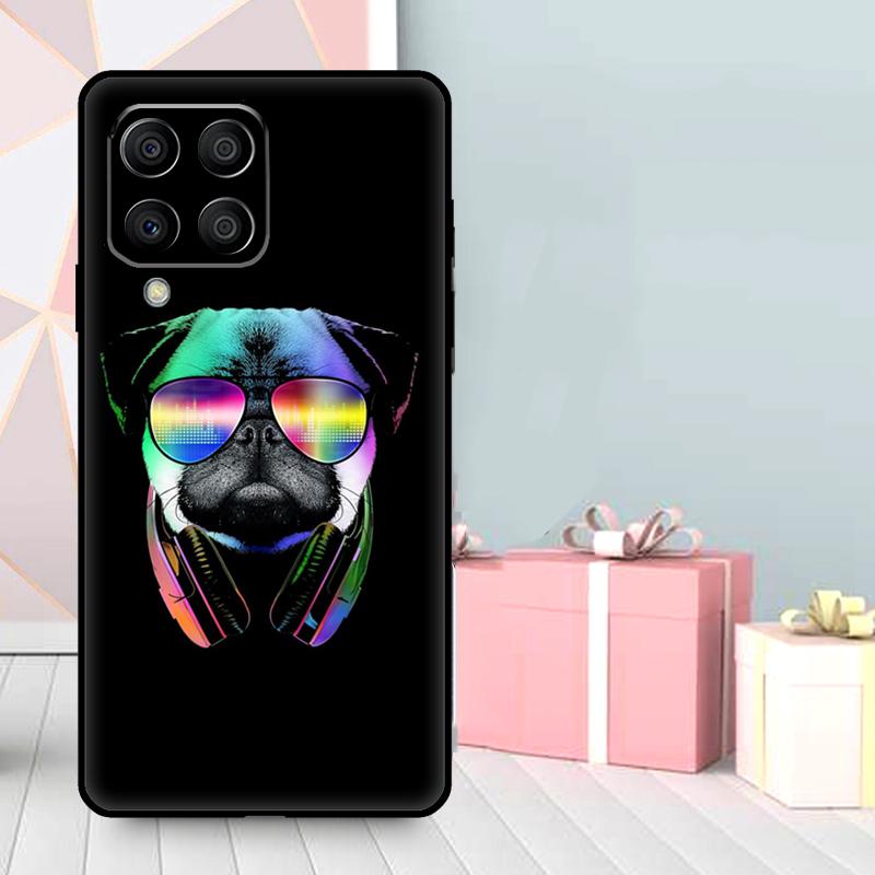 Смешной мультяшный чехол с мопсом для Samsung Galaxy M06 M11 M31 M14 M34 M54 M12 M32 M52 M15 M13 M16 M36 M56 M53 M35 M55