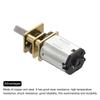 Rebower Micro Reduction Gear Motor with Full Metal Gearbox, 500RPM DC 6V, for DIY RC Aircraft and Model Cars, 2 Pieces