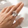 Elegant Masquerade Mask Ring Minimalist Stacked Ring Unique Venus Crown Ring  Special Occasion