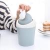 Small Plastic Desktop Trash Can Swing Lid Odor Proof Lightweight Mini Waste Bin for Bathroom Office Makeup Vanity