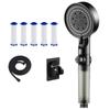 Pressures Boosting Shower Systems Regulable Sprays Models Includes Detachable Hose Nonslip Brackets 5 Filter