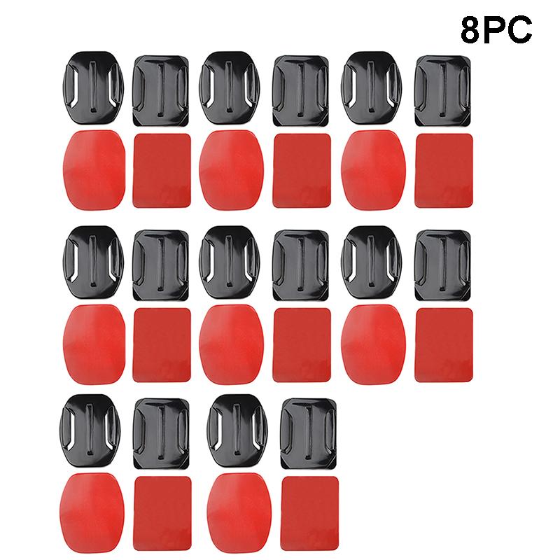 Изогнутые плоские крепления на 3M-скотче Набор креплений-наклеек для GoPro Hero 10 9 8 7 6 6 Xiaomi Yi 4K SJCAM Go Pro Аксессуары для экшн-камеры