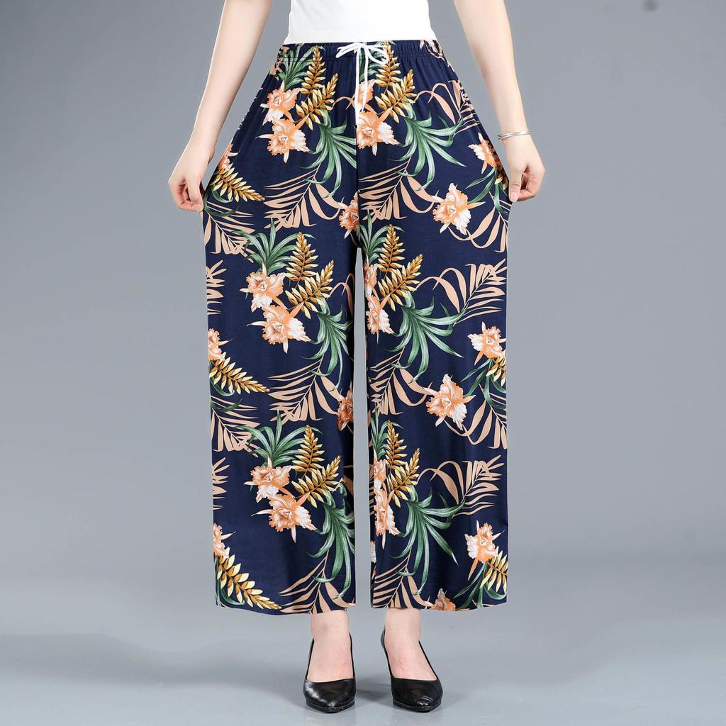 Summer Wide-leg Pants High-waisted Culottes Wide-leg Pants Women's Plus-size Dance Pants
