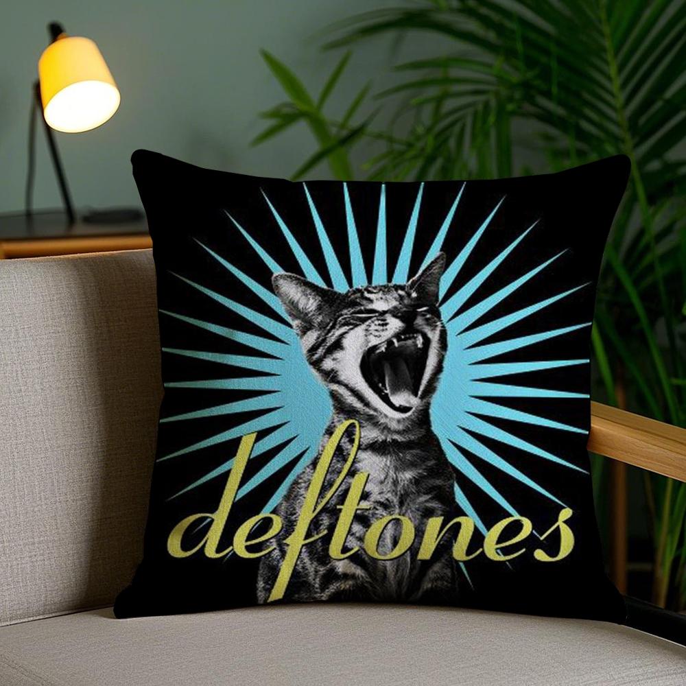 Подушка с принтом группы D-Deftones, мягкая, короткий плюш, двусторонняя печать, декор для дома, машинная стирка, наволочка, подарок
