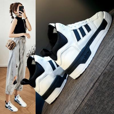 Высокие белые кеды женские из натуральной кожи осенние новые женские туфли коровья кожа повседневные спортивные туфли летние трендовые туфли женские универсальные