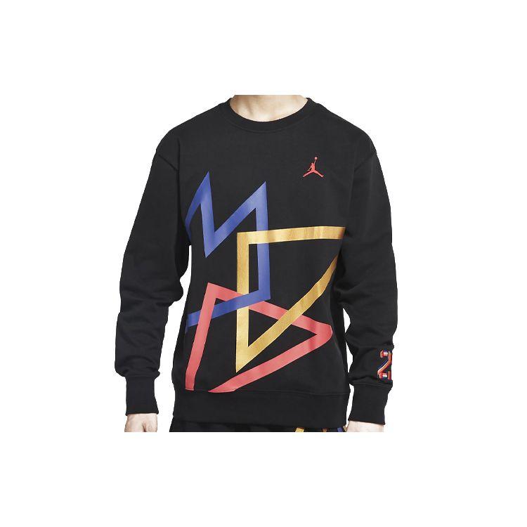 Jordan Спортивная трикотажная мужская толстовка DNA Knit Crew, черные топы CZ5468-010
