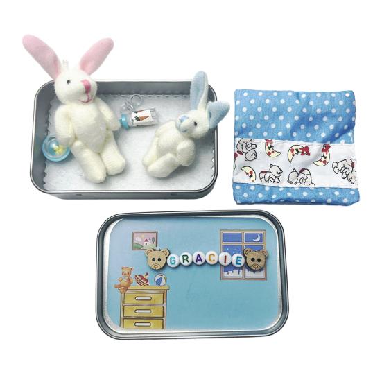 1 комплект, набор игрушек для кормления сосками кролика с плюшевой бутылочкой, пуговицами с буквами, очаровательная тканевая сумка с медведем, карманный размер