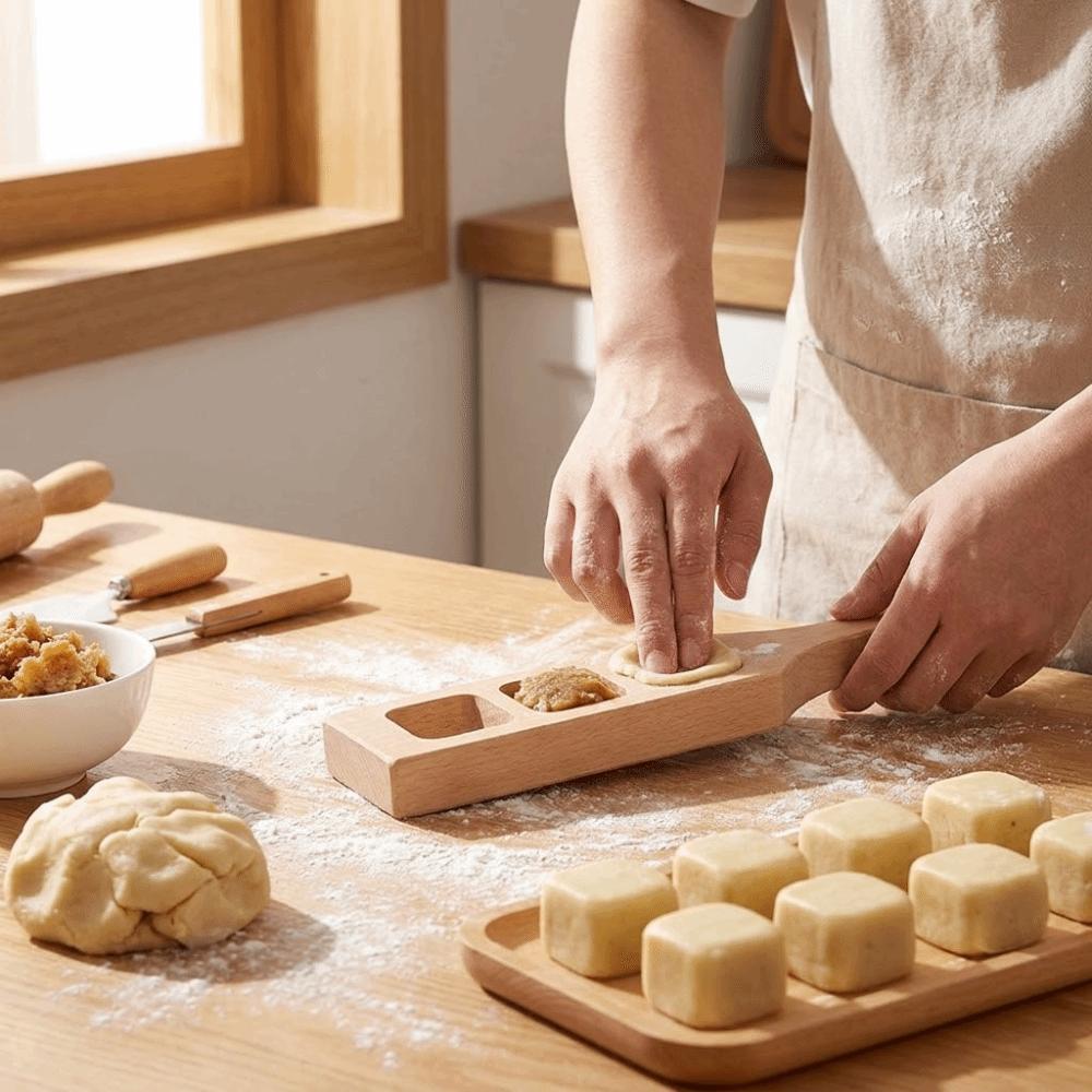 Handmade Wooden Pastry Mold Non-Stick Dessert Mold Traditional Mooncake Mold Kitchen