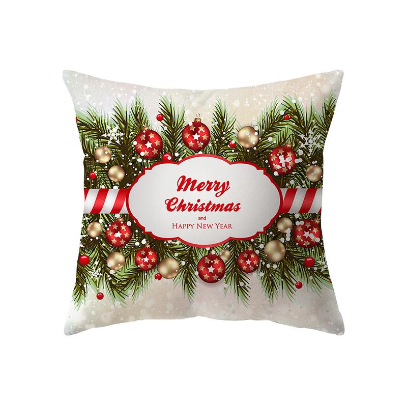 С Рождеством декоративный принт узор наволочка дома гостиная диван украшения квадратная полиэстеровая подушка наволочка