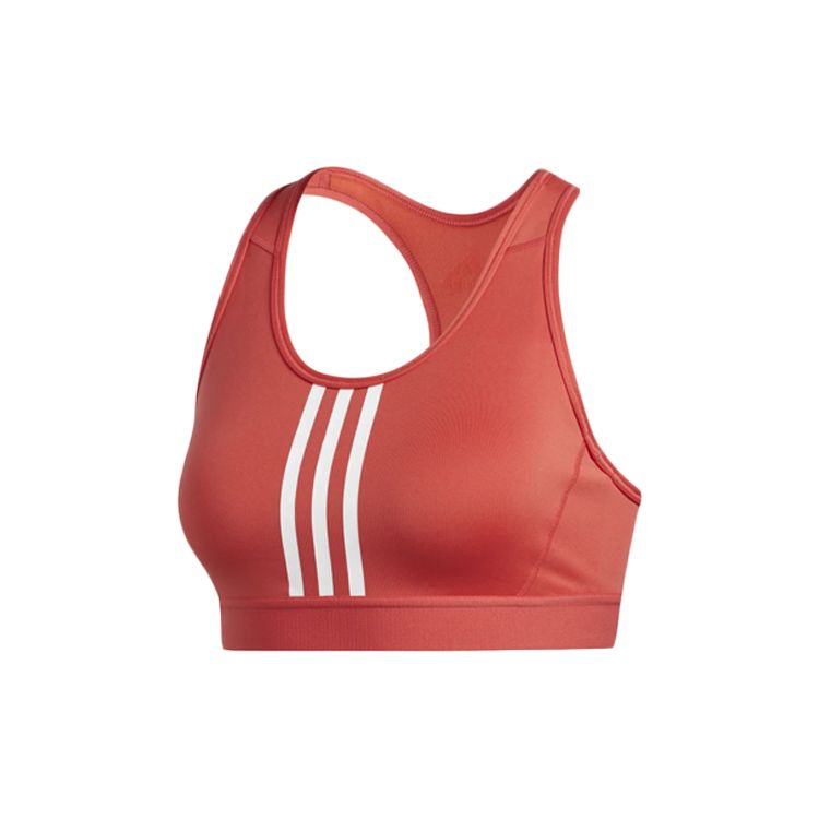 Adidas Contrast Three-Stripe Sports Bra Women Underwear Glory-Red FL2054