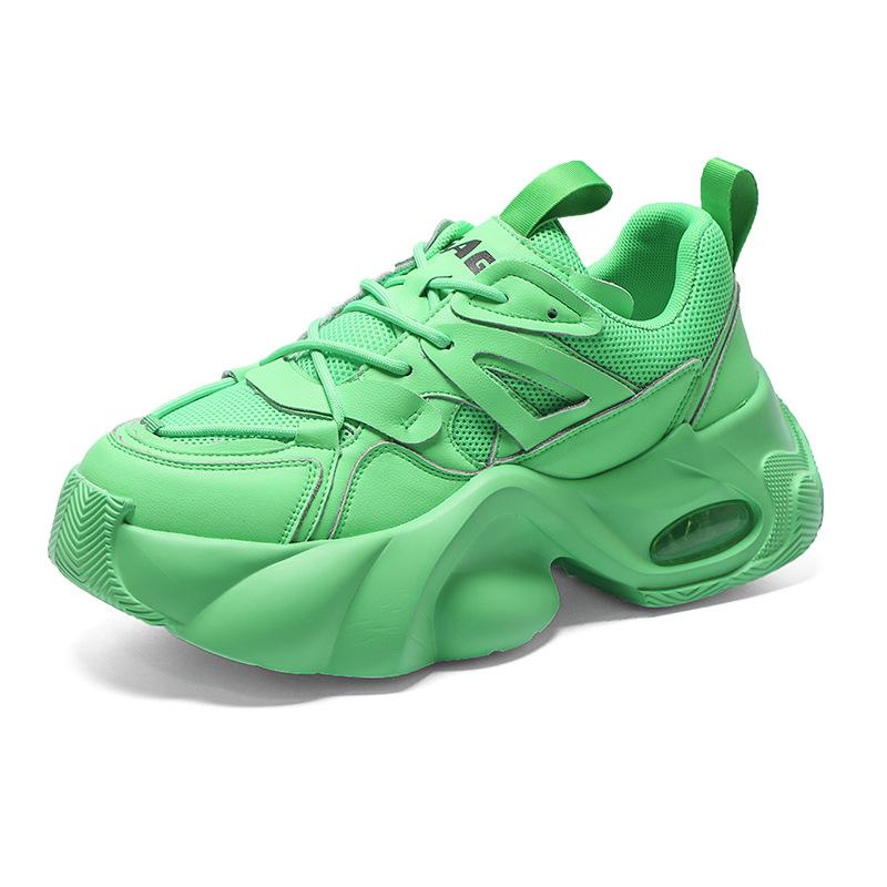 Мужская обувь увеличивающая рост, хлебные туфли, весенние новые локомотивные папины туфли, обувь на платформе, спортивная сетчатая повседневная обувь