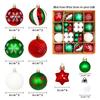 44-Piece Christmas Tree Decoration Set: 6cm Colorful PVC Hanging Balls