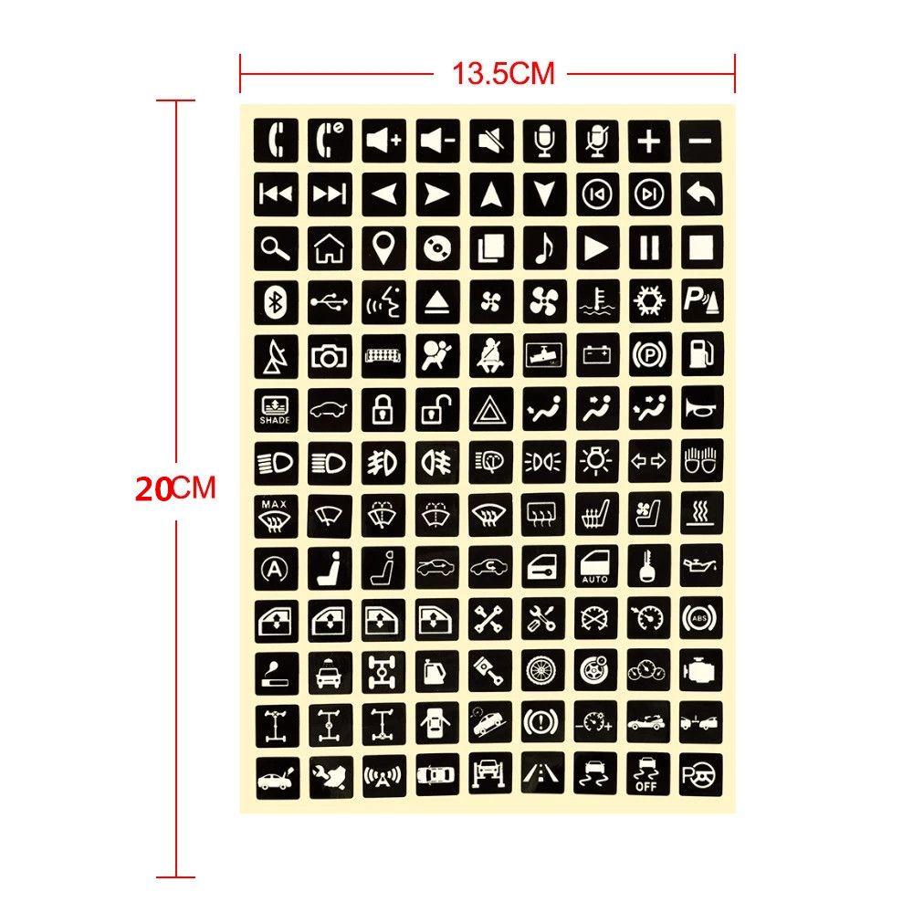 Наклейка на многофункциональную схему приборной панели, светящиеся наклейки, этикетка переключателя, наклейка на кнопку автомобиля