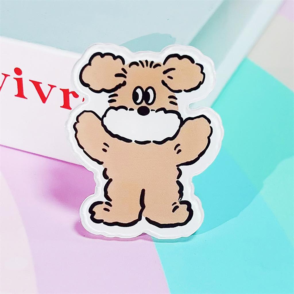 Милая и милая мультяшная акриловая брошь-значок в виде щенка, детский подарок, подвеска для девочки, маленькие украшения