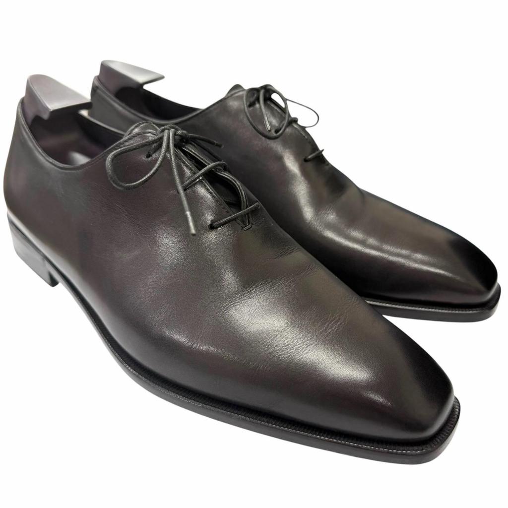 Great Berluti Dress shoes Alessandro Demmejur nero grigio leather mens 6 Used