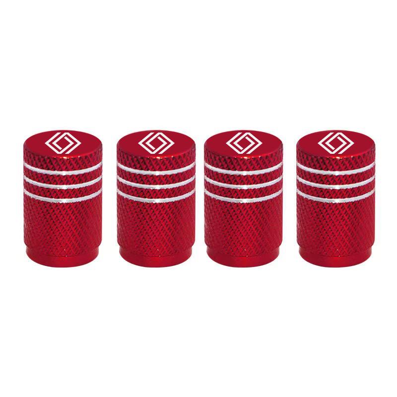 ZKMD1 4PCS Car Tire Valve Stems Cap Aluminum Wheel Air Valve Cap For Renault Megane 2 3 Duster Logan Clio 4 Scenic 2 Capt