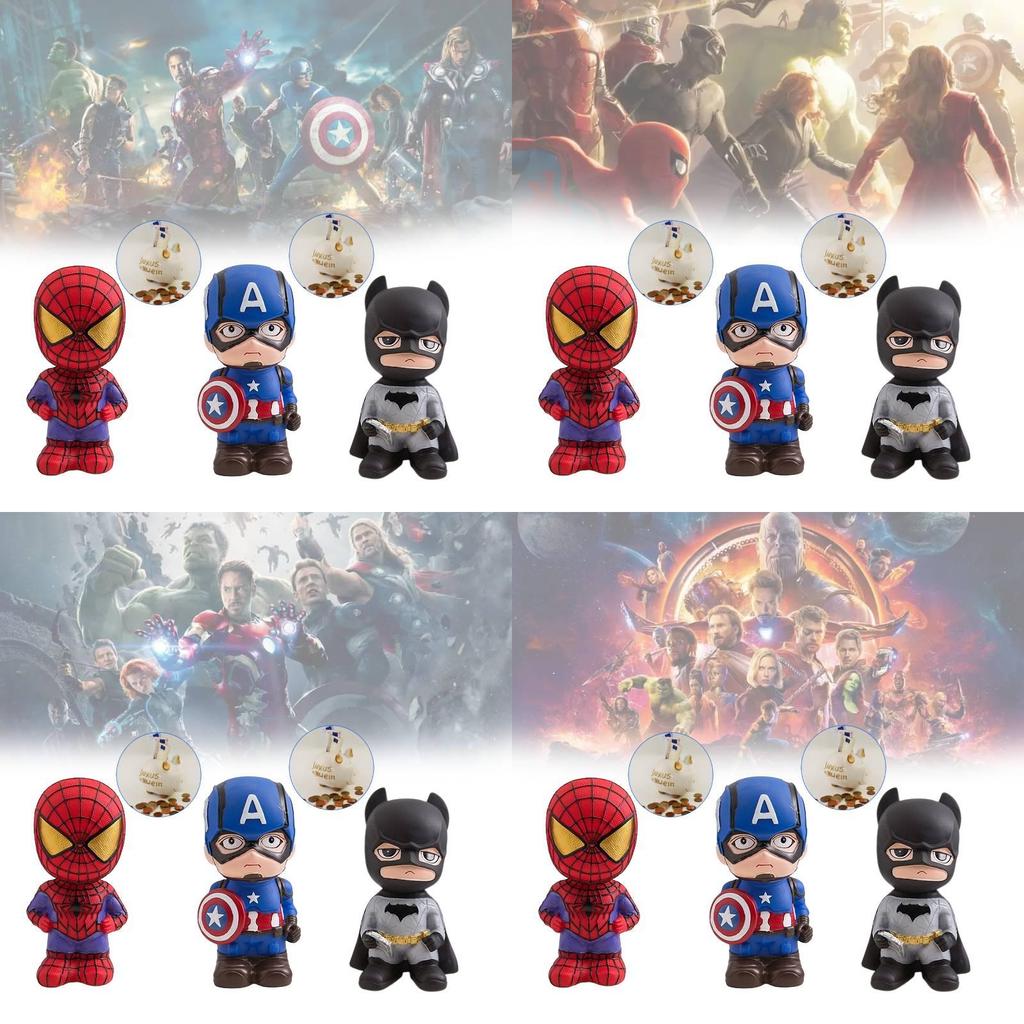 Креативная копилка Человек-паук, красочный мультяшный дизайн Мстителей, для детских подарков