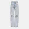 Destroyed Effect Jeans Betti Baggy High Waist Light Blue Woman